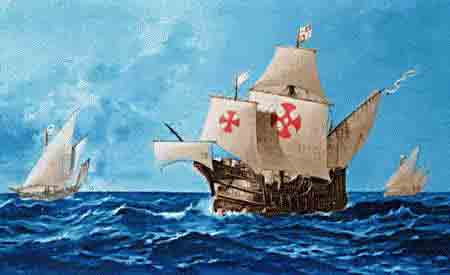 Depiction of Columbus' Voyage